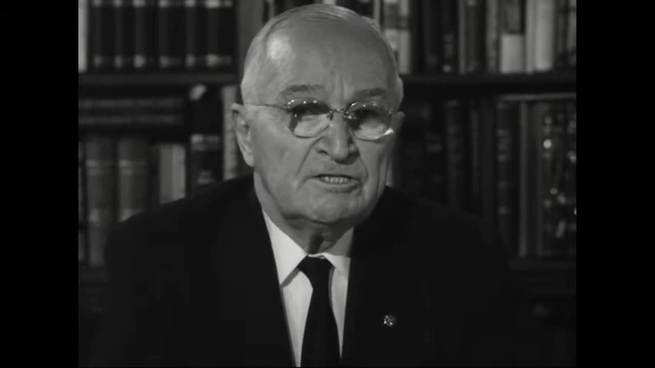 MP2002-358 Former President Truman Discusses Using the Atomic Bomb to Win World War II