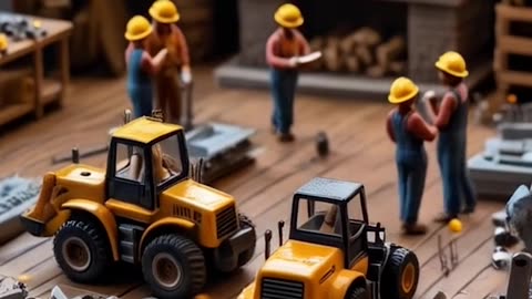 A group of construction workers working on a building Ai Video Generator @NanoVisionsAI
