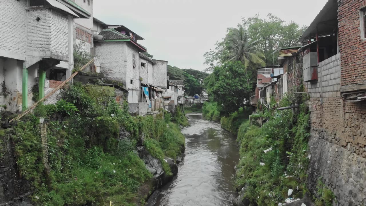 small river next to the house