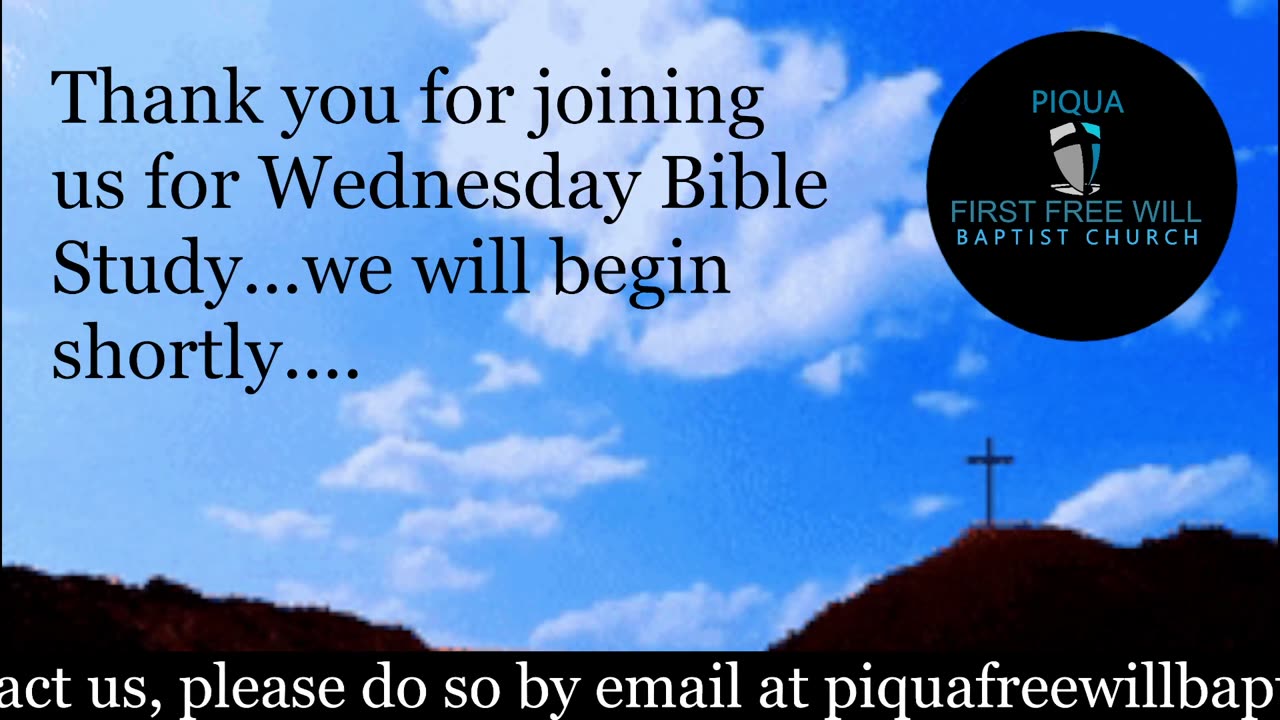 Wednesday Night Bible Study for October 22, 2025.