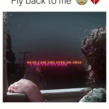 You promised me you would fly back to me.🥺