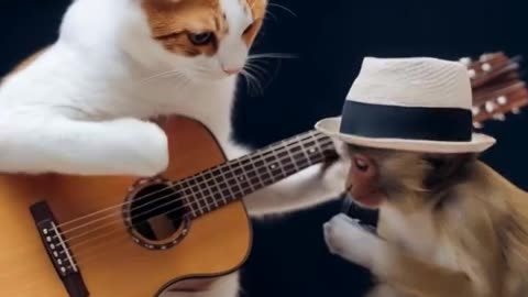 Cat & Monkey Good Friend ।। # Comedy #shorts #viral #trending