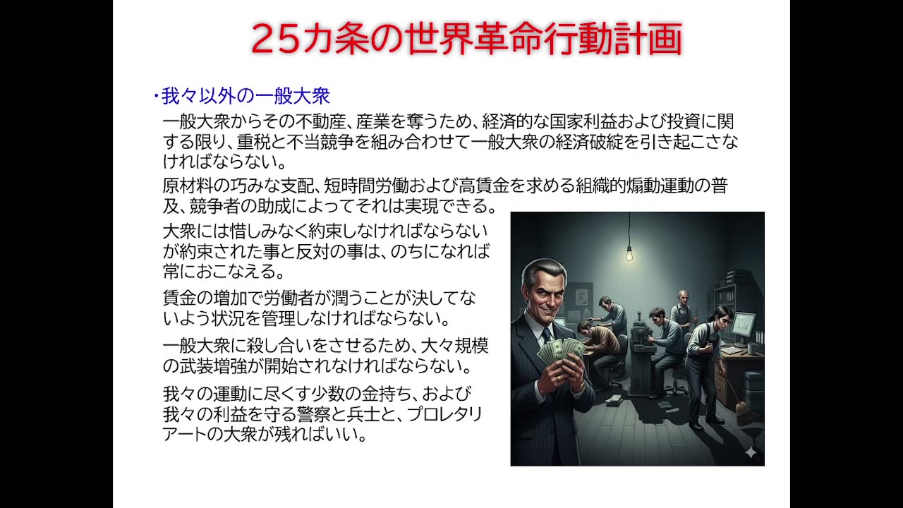 アメリカ・グローバリズム勢力による歴史の闇1-5.25ヶ条の世界革命.S講師