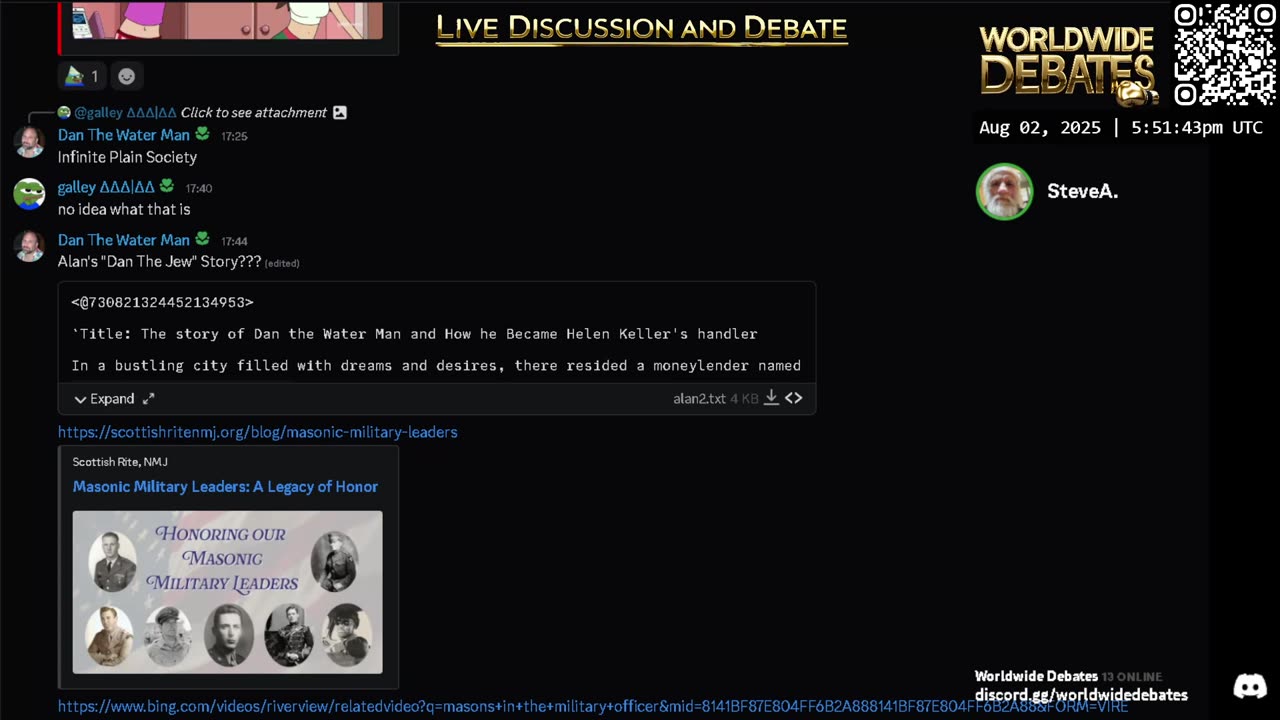 Worldwide Debates LIVE - # 0002 - YouTube/Rumble/Twitch/Kick