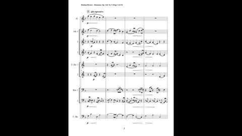 Johannes Brahms – Romanze, Op. 118, No. 5 (Double Reed Octet + Flute)
