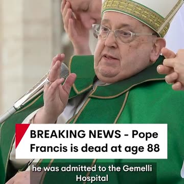 Pope Francis confirmed dead at 88 - 7NEWS Australia 🙏✝🌹