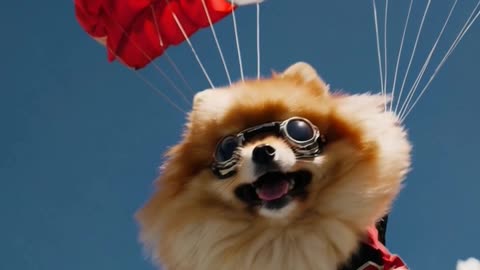 Skydiving Pomeranian – Fluffy Freefall!
