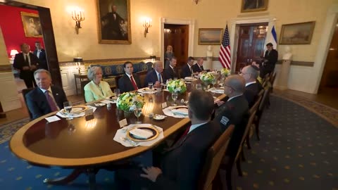 President Trump Participates in a Dinner with the Prime Minister of the State of Israel