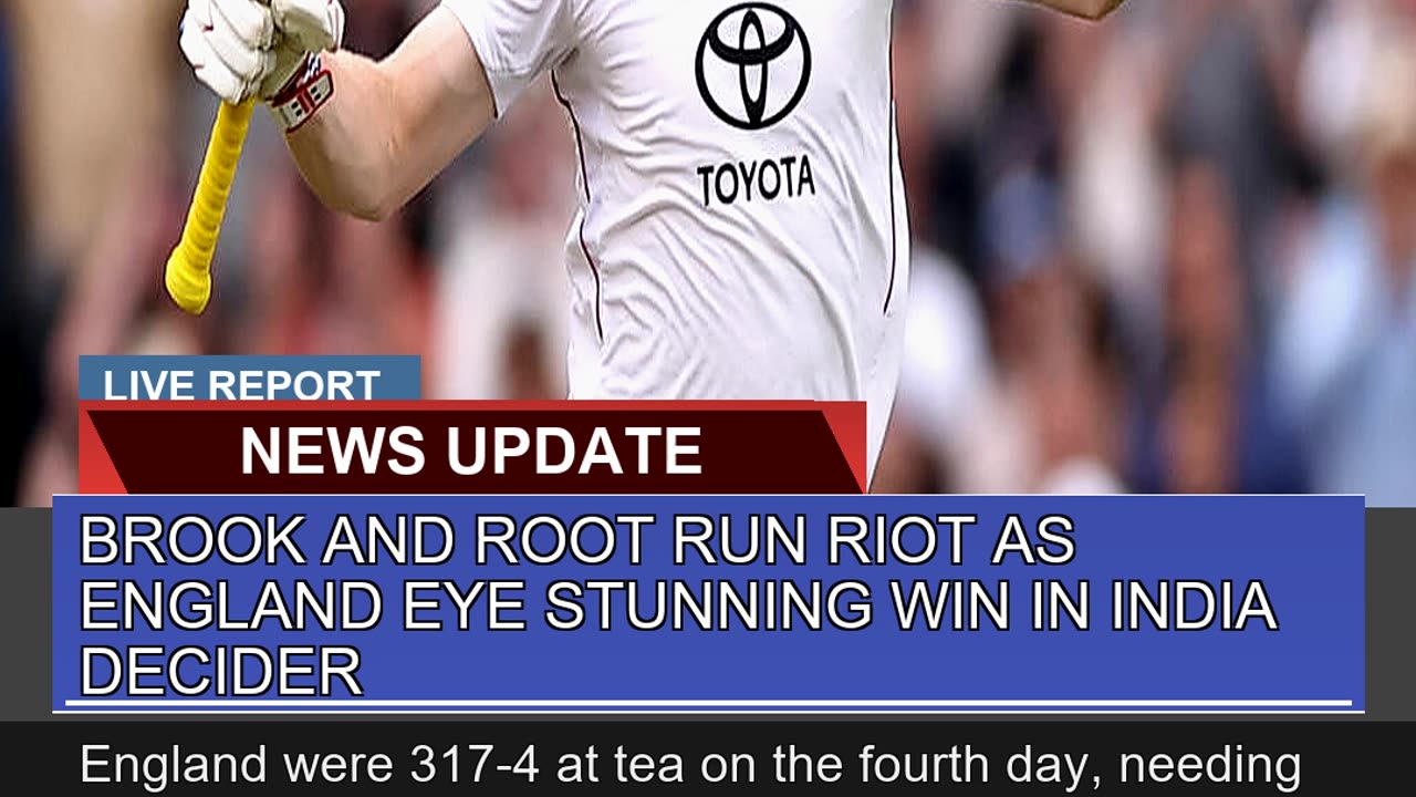 Brook and Root Run Riot as England Eye Stunning Wi
