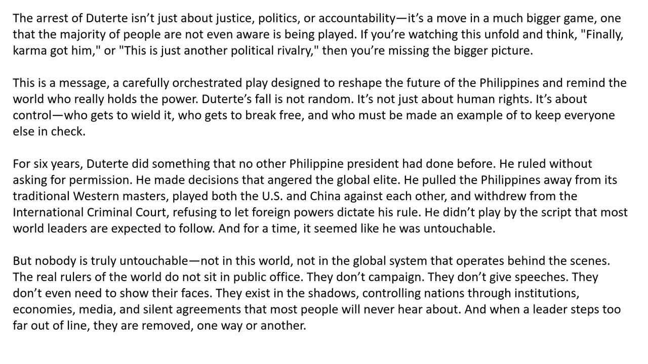The arrest of Duterte isn’t just about justice,