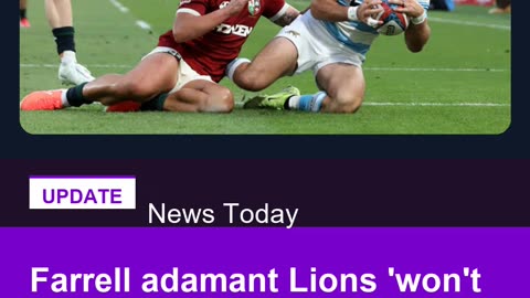 Farrell adamant Lions 'won't suger coat' Argentina loss