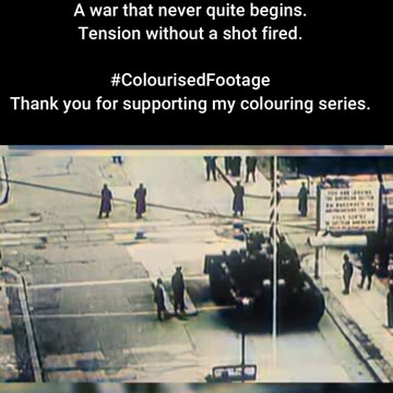 1961 American and Soviet Tanks Face Off #ColourisedHistory