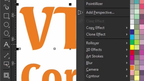 Create plastic text effect quickly in Coreldraw