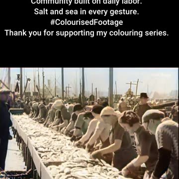 1930 Iceland Fish Market Coastal Work and Daily Life #ColourisedHistory