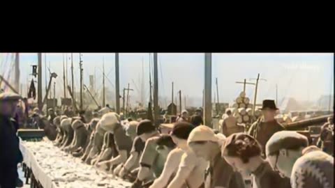 1930 Iceland Fish Market Coastal Work and Daily Life #ColourisedHistory