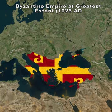 Byzantine Empire at Greatest Extent (1025 AD) vs Byzantine Empire before Collapse (1453 AD)-13