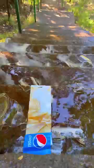 Rolling colorfull bottle on the stair 🌈👻