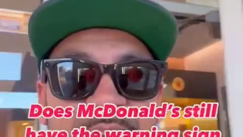 Why are McDonald's restaurants putting up signs warning customers tô known to cause cancer