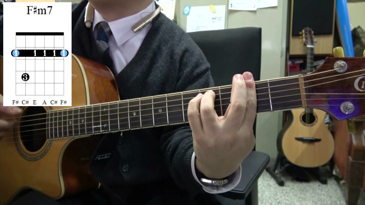 옷자락에서 전해지는 사랑 - 유상렬 곡, 소리엘 노래, guitar backing, chord diagram