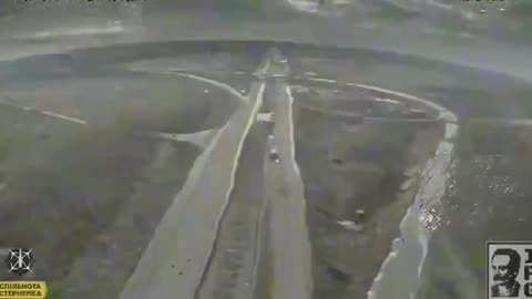 Operators of the Ivan Franko Group unit used their FPV drone to attack an occupier military vehicle