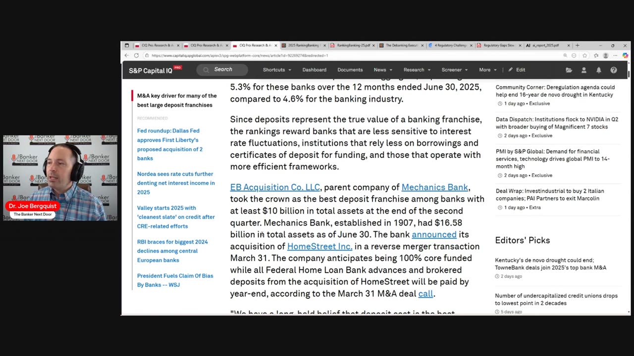 S&P Global Best Deposit Banking Franchises for 2025