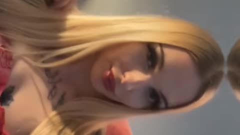 Blonde tgirl is cute to moment of party now