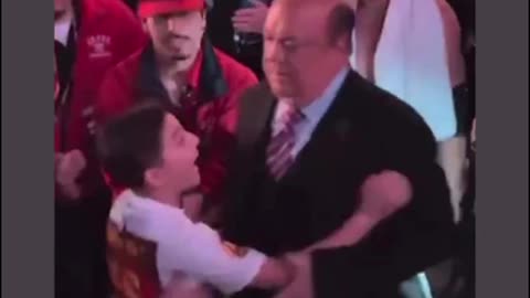 Paul Heyman shoved a kid not good look for wwe 12/2/25