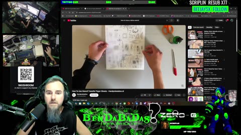1st Tattoo Stream! | #ZeroG #allegedly #3DPrintDaddy #ad !mushroom #sponsorship