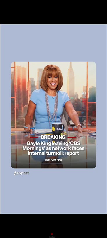 Gayle king leaving CBS probably fakes news outlets 11/2/25
