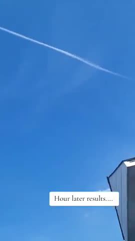 Vinegar experiment clearing the sky - Nearly an hour later