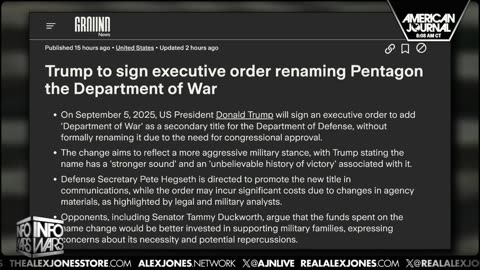 Trump moves to create new Department of War | The Daily Dispatch 9/5/25