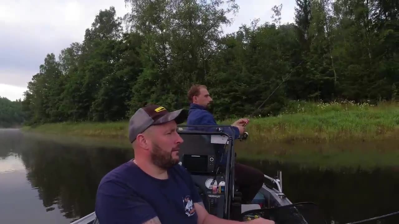 Raubfischangeln vom Boot die Barsche eskalieren