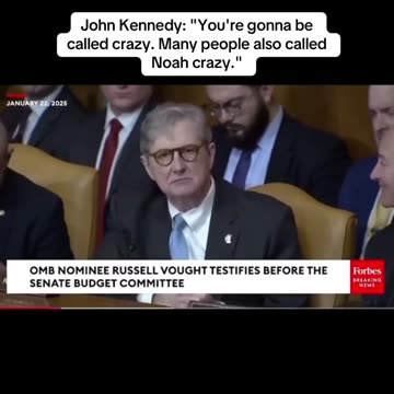 John Kennedy: "You're gonna be called crazy. Many people also called Noah crazy…"