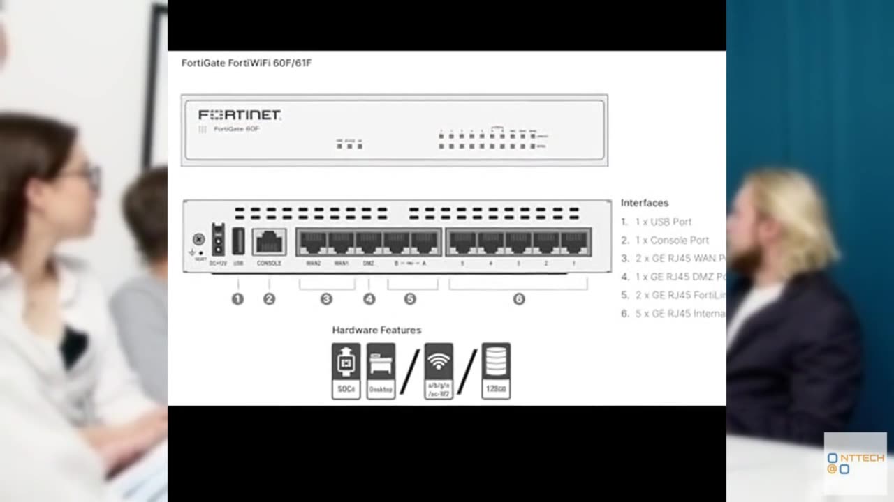 FortiGate-60F Firewall Appliance - 10 Gigabit Ethernet RJ45 Ports, Includes DMZ,