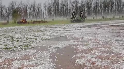 Intense Hailstorm in Buenos Aires Provence, Argentina