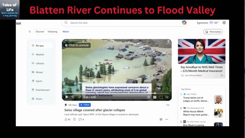 Blatten River Swiss Continues to Flood Valley