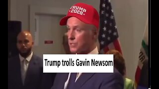 Trump Trolls Gavin Newsom Trump 2028 hat video