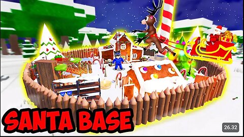 I Built THE SANTA BASE in 99 Nights in The Forest! (Roblox)
