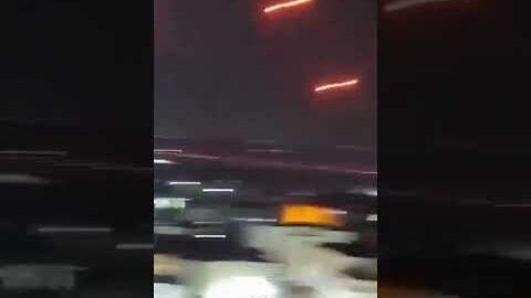Iranian missiles targeting the Nevatim airbase in the Negev Desert