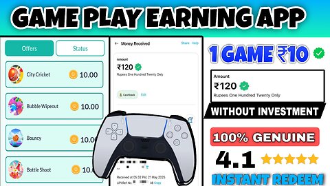 GAME MONEY EARNING APP | NEW EARNING APP TODAY | BEST UPI MONEY EARNING APP