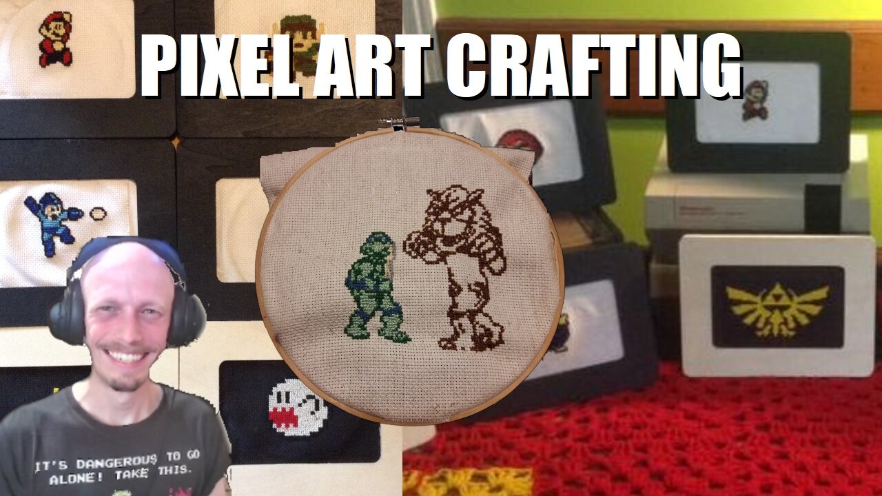 Cross-Stitch Pixel Art Crafting a classic Teenage Mutant Ninja Turtles battle scene part 5