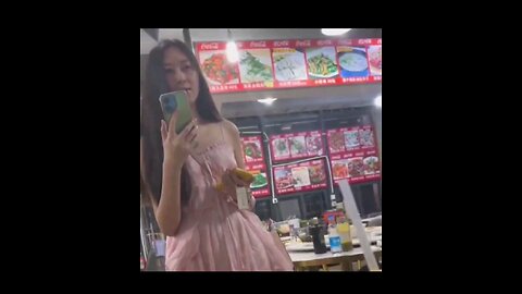 racist Asian girl harass black person