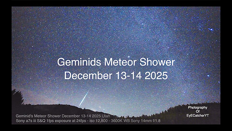 Geminids Meteor Shower December 13-14 2025