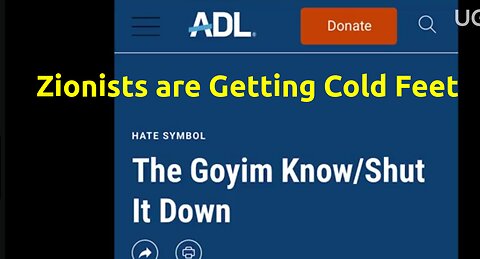 Talmudic Masonic Zionists Are Showing Their Cold Feet