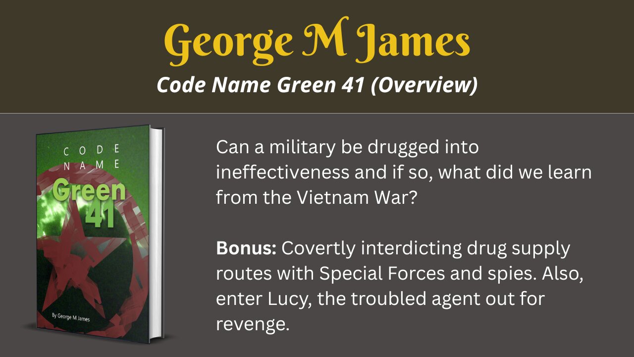 Code Name Green 41(Overview) Can a military be drugged into ineffectiveness? The Lessons of Vietnam.