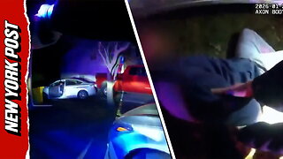 Insane Moment Driver RAMS Into Home While Fleeing Police