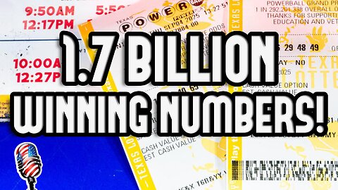 1.7 BILLION POWERBALL WINNING NUMBERS! 🎉💰