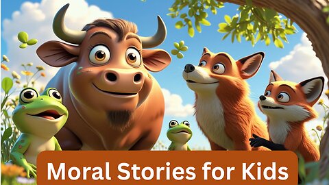 Moral Stories for Kids | The Frogs and the Ox + The Fox and the Crow | Bedtime Tales in English
