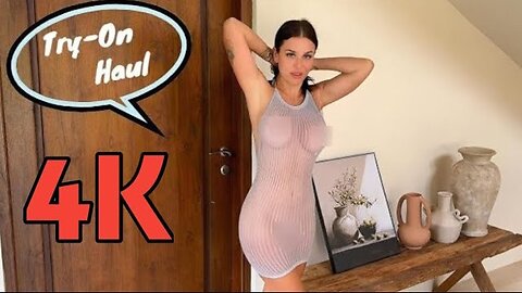 4K Try on Haul Transparent Clothes | No Bra Challenge 2024 Trend New #fashionhaul