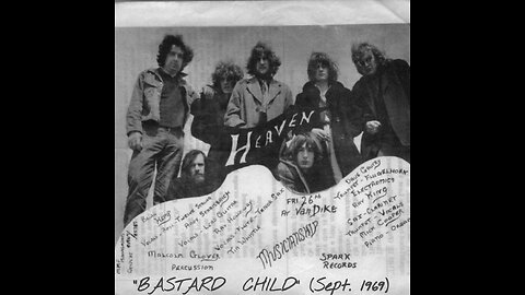"Bastard Child" - Heaven (1969) Unreleased UK Psych/Prog Acetate 45rpm Vinyl